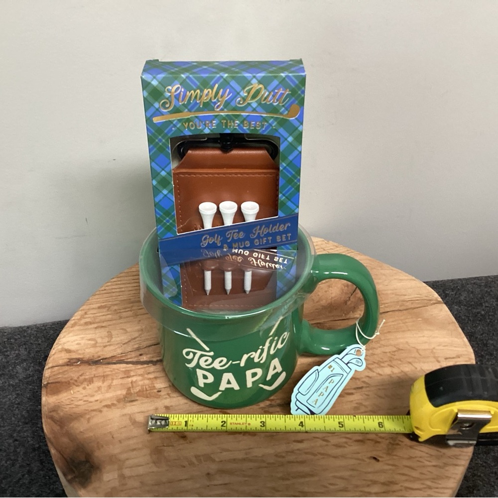 🟢 New / Sealed - Tee-rific PaPa Ceramic Mug w Golf Tee Holder Set - Gift Idea - Picture 9 of 10